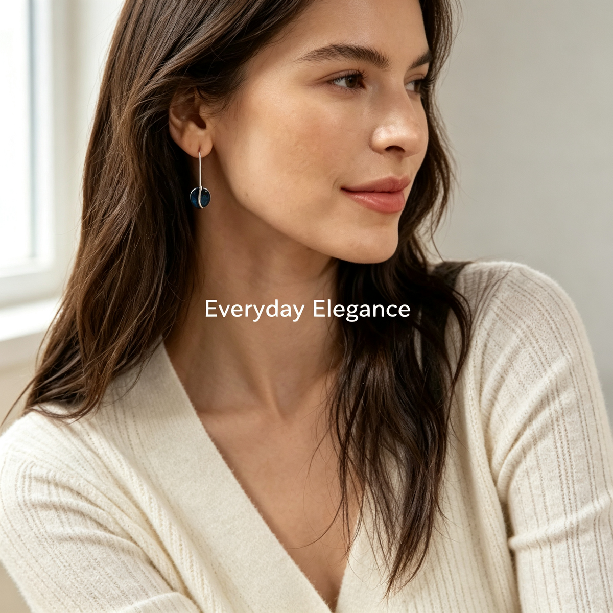 Blue Enamel Drop Earrings