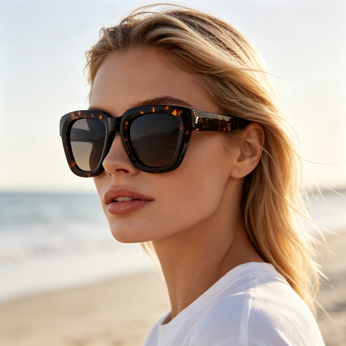 Tortoiseshell Square Sunglasses